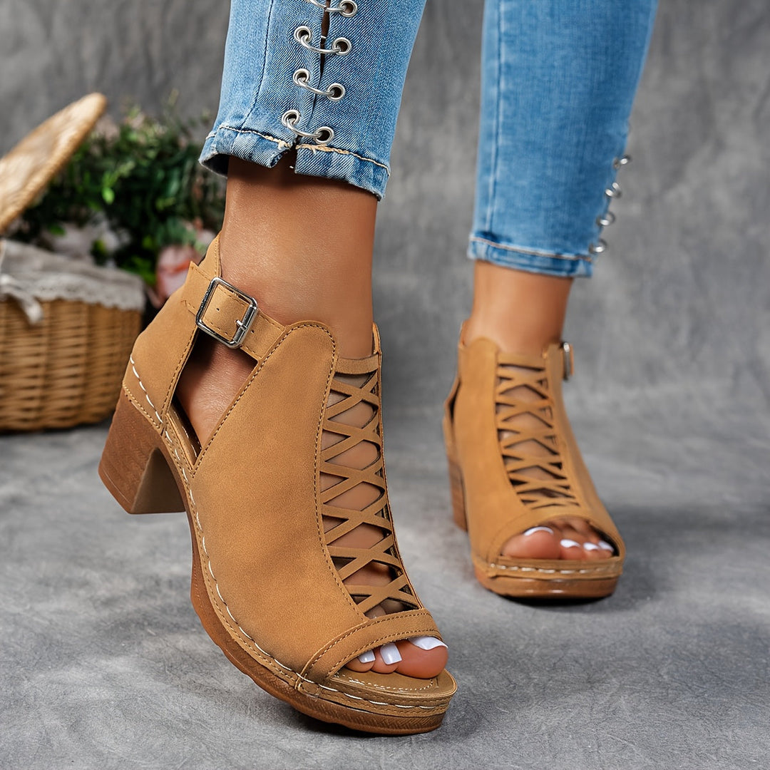 Azalea | Lattice-Heel Sandals
